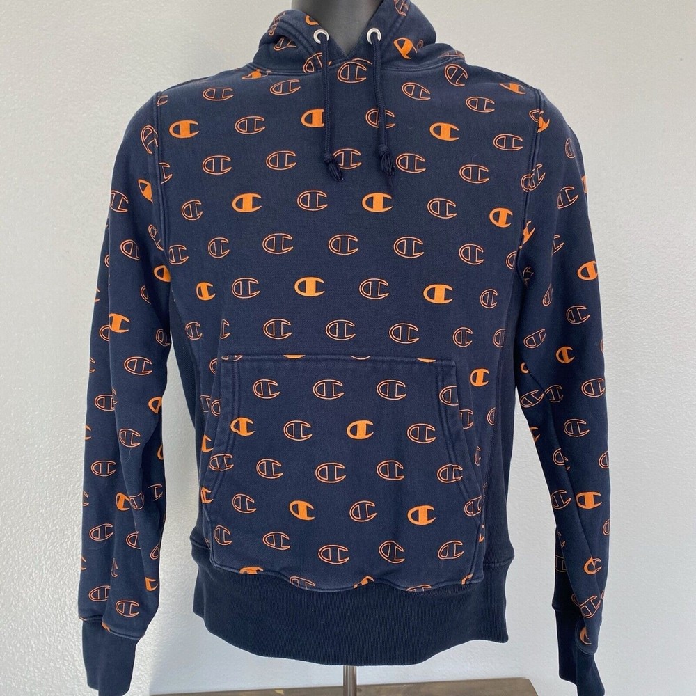 Champion Reverse Weave All Over Print Pull Over H… - image 1